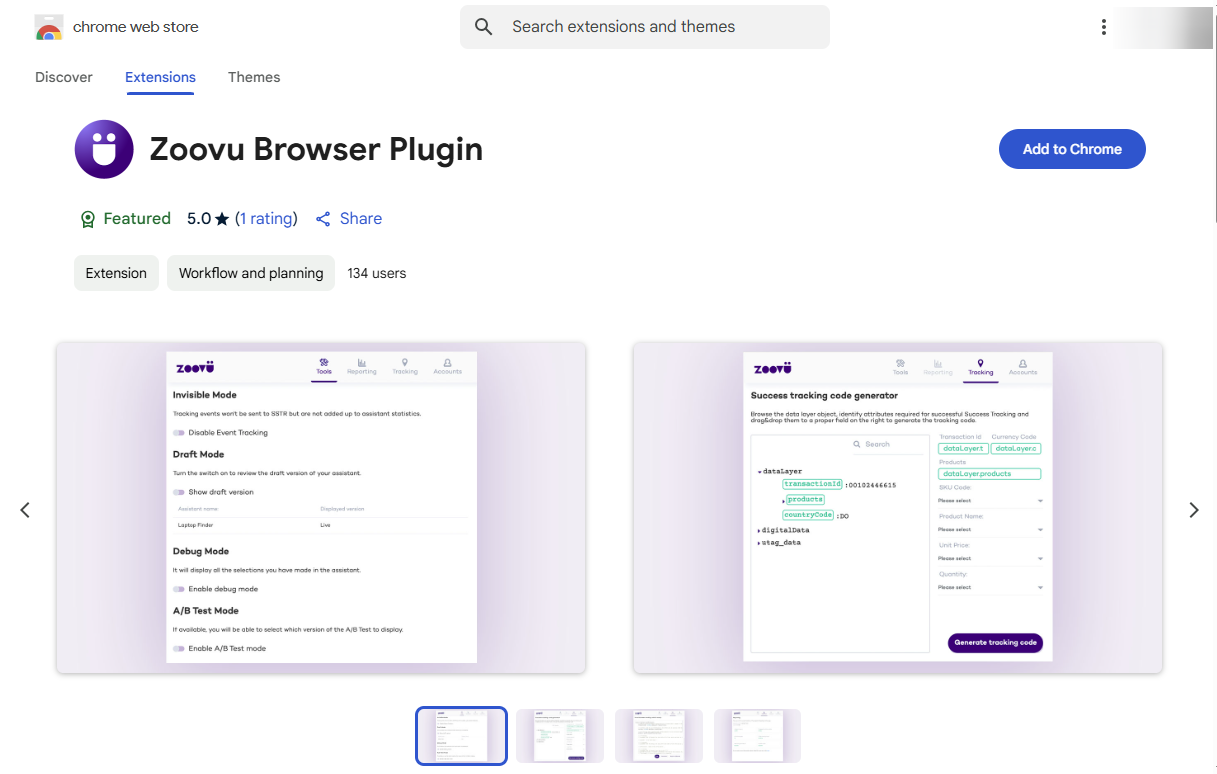 Zoovu Browser Plugin