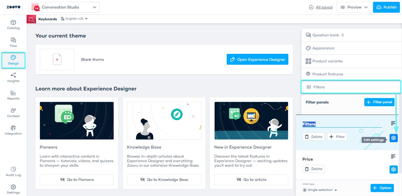 Progressive filtering