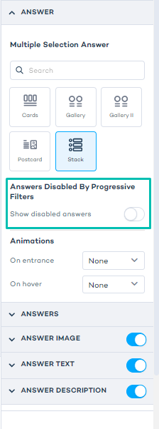Progressive filtering