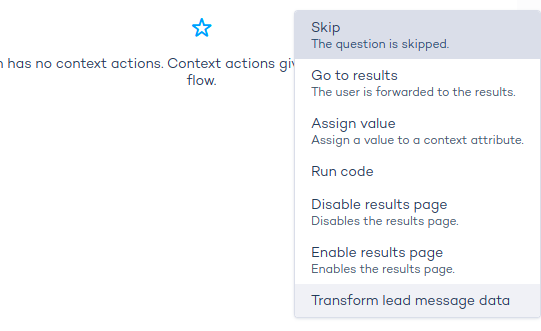 Leadgen context actions
