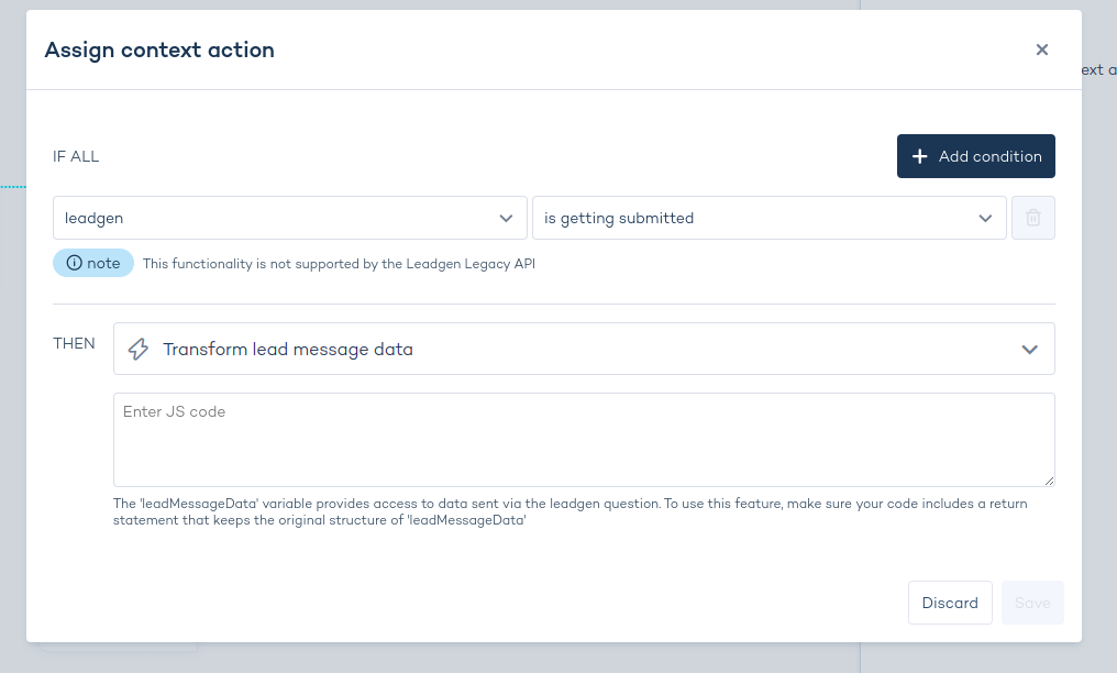 Transform lead message data