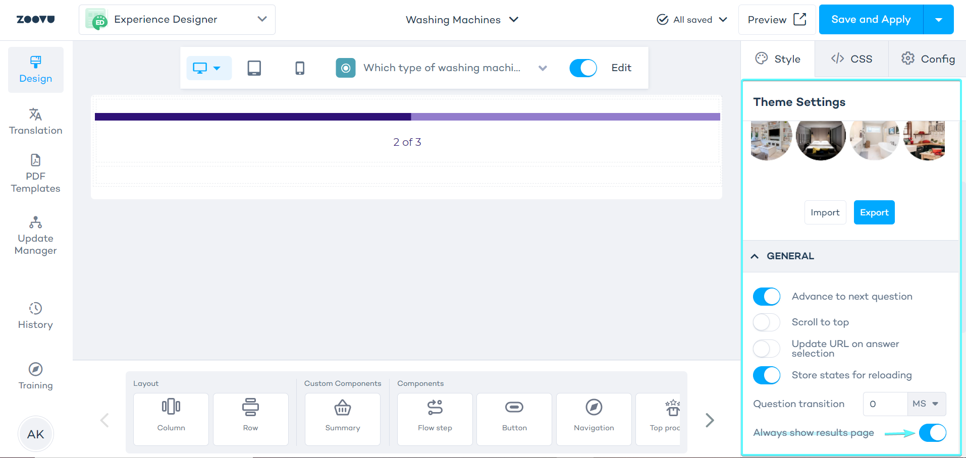 Always show results page